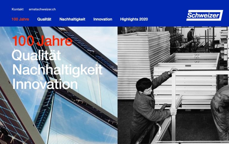 stierli digital solutions erstellt Jubiläumsseite für Ernst Schweizer