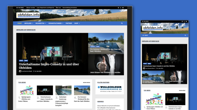 Relaunch für obfelden.info