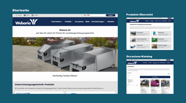 Neue Website für Webaria AG – Entsorgungstechnik